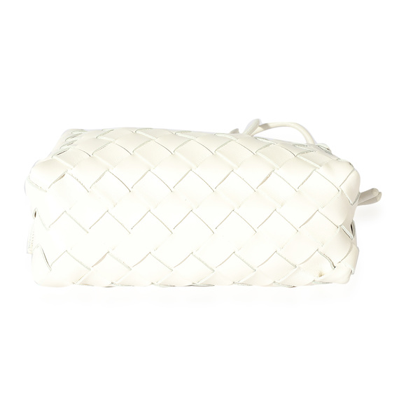 Bottega Veneta White Intrecciato Leather Mini Loop Crossbody Bag - Picture 5 of 7